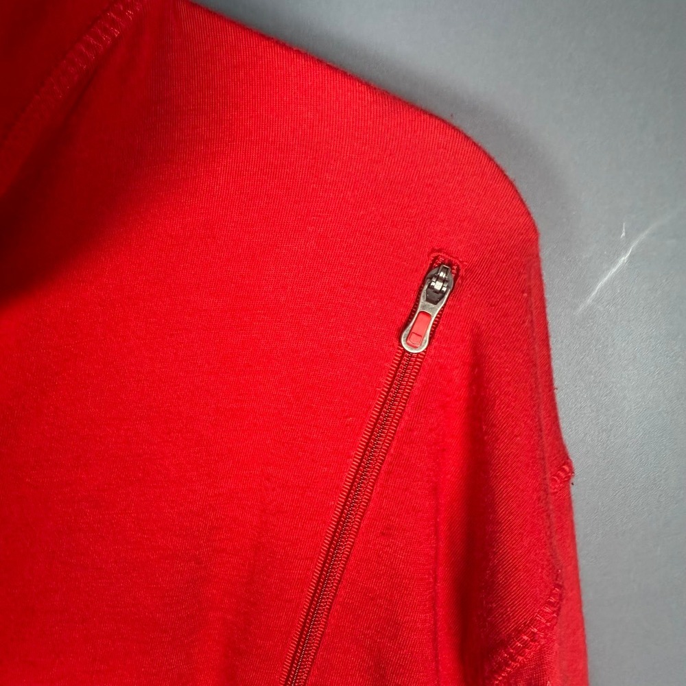 SCOTTeVEST SeV SJ QZIP Red Quarter Zip Pullover Bamboo Blend Mens Large TEC - Picture 3 of 11